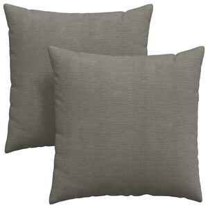 vidaXL Sofa Kussens 2 stuks Lichtgrijs 80 x 80 cm Cordstof