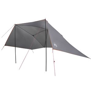 vidaXL Autotent Grijs en Oranje 308 x 215 x 220 cm Polyester en staal