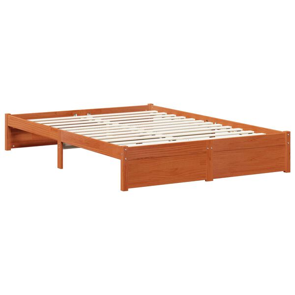 vidaXL Bedframe met lade met opslag 3 pcs Wasbruin Massief Vurenhout