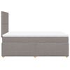 vidaXL Boxspring met matras stof taupe 120x190 cm