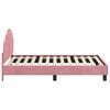 vidaXL Bedframe voor kinderen met hoofdbord Roze 80 x 160 cm Fluweel