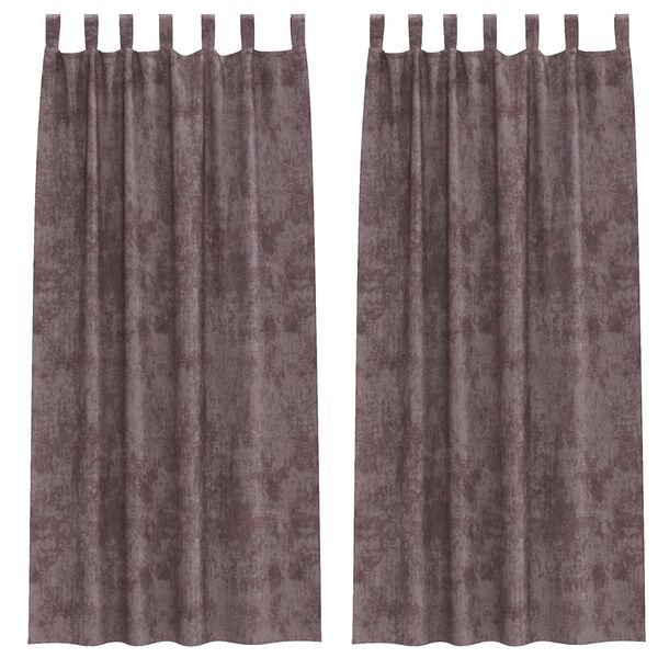 vidaXL Velvet Gordijnen met gordijnen 2 pcs Bruin 245 x 140 cm Fluweel