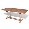 vidaXL Tuintafel 180x90x75 cm massief teakhout