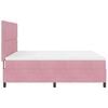 vidaXL LED Box Spring Bed met matras Roze 180 x 200 cm Stof
