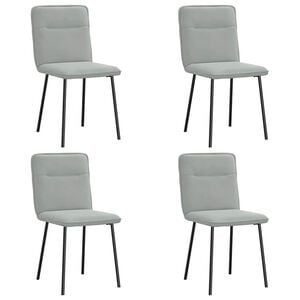 vidaXL Eetkamerstoelen 4 st fluweel lichtgrijs