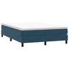 vidaXL Boxspring met matras fluweel donkerblauw 160x210 cm
