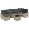 vidaXL Bankstel 8 st poly rattan