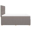 vidaXL Boxspring met matras stof taupe 160x200 cm