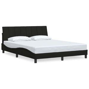 vidaXL Bedframe zonder matras "Hanko" stof zwart 160x200 cm
