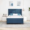 vidaXL Boxspring bed met matras met hoofdeinde Blauw 140 x 190 cm Stof