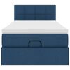 vidaXL Bed poef met matras en LED's 90x200 cm stof blauw