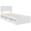 vidaXL Bedframe met hoofdeinde Wit 90 x 190 cm Massief grenenhout