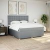 vidaXL Boxspring met matras stof lichtgrijs 180x200 cm