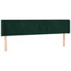 vidaXL Hoofdbord met randen 163x16x78/88 cm fluweel donkergroen