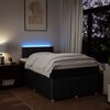 vidaXL Boxspring met matras stof zwart 120x200 cm