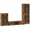 vidaXL Tv-meubelset FLORIN 3 pcs Gerookt eiken Bewerkt hout