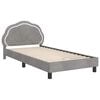 vidaXL Bedframe voor kinderen met hoofdbord Lichtgrijs 80 x 200 cm