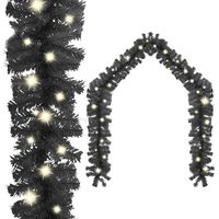 vidaXL Kerstslinger met LED-lampjes 5 m zwart