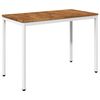vidaXL Tuindiner tafel Natuurlijk en Wit 108,5 x 55 x 75 cm
