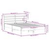 vidaXL Bedframe zonder matras massief grenenhout wit 135x190 cm