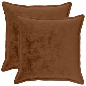 vidaXL Kussensloop 2 pcs HOUTEN Licht Bruin 55 x 55 cm Flanel