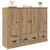 vidaXL Hoge kast met lade 3 pcs Artisan Eiken Bewerkt hout