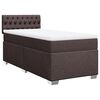 vidaXL Boxspring met matras stof donkerbruin 90x190 cm