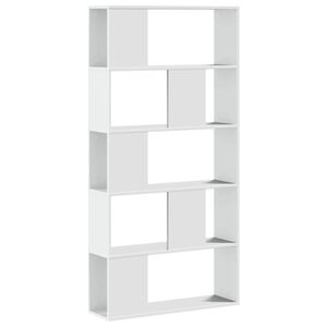 vidaXL Boekenkast 5-laags 80,5x23,5x162,5 cm bewerkt hout wit