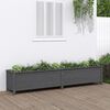 vidaXL Plantenbak verhoogd 199,5x40x39 cm massief grenenhout grijs