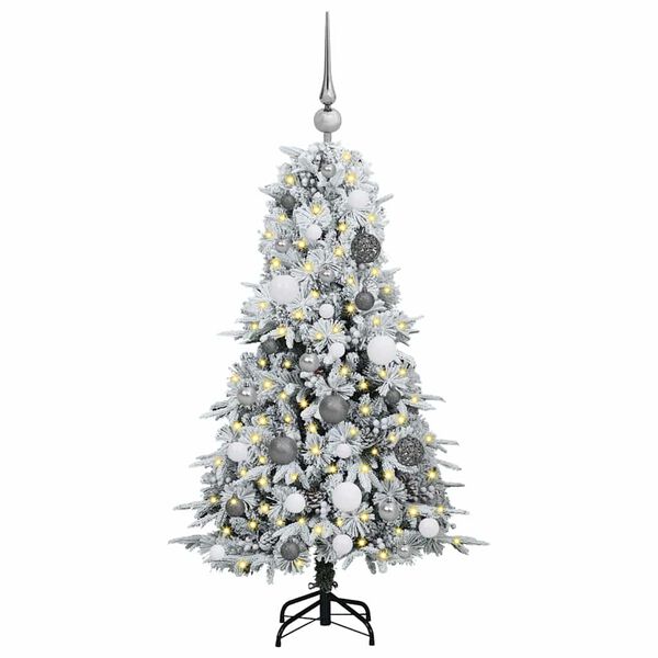 vidaXL Kunstmatige Inklapbare Kerstboom Wit 120 cm PE en PVC