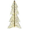vidaXL Kerstboom met 160 LED Warmwit 150 cm Rattan