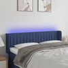 vidaXL Hoofdbord LED 147x16x78/88 cm stof blauw