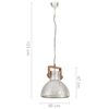 vidaXL Hanglamp industrieel rond 25 W E27 40 cm zilverkleurig