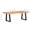 vidaXL Salontafel met natuurlijke randen 115x60x40 cm acaciahout