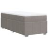 vidaXL Boxspring met matras stof taupe 90x190 cm