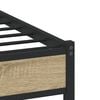vidaXL Bedframe zonder matras metaal sonoma eikenkleurig 180x200 cm