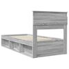 vidaXL Bedframe Grijs Sonoma 100 x 200 cm Massief grenenhout