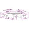 vidaXL Bedframe met lade Zwart Eiken 140 x 200 cm Bewerkt hout