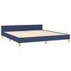 vidaXL Bedframe met hoofdeinde zonder matras 180x200 cm stof blauw