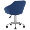 vidaXL Eetkamerstoelen draaibaar 4 st stof blauw