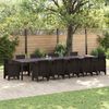 vidaXL Tuinstafel Bruin 400 x 100 x 73 cm poly rattan