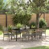 vidaXL Tuin Eetset 7 pcs Grijs poly rattan
