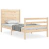 vidaXL Bedframe met hoofdbord massief hout