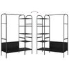 vidaXL Kledingrek met plank Zwart 120 x 44 x 160 cm Bewerkt hout