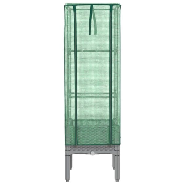 vidaXL Plantenbak verhoogd met kashoes 40x40x140 cm rattanlook