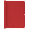 vidaXL Balkonscherm 120x300 cm HDPE rood