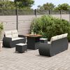vidaXL Tuin Sofa Set 8 pcs Zwart poly rattan