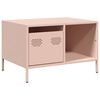 vidaXL Salontafel 68,5x50x43,5 cm koudgewalst staal roze