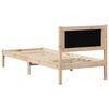 vidaXL Bedframe met hoofdeinde Taupe 90 x 190 cm Massief grenenhout