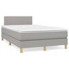 vidaXL Boxspring met matras stof lichtgrijs 120x190 cm